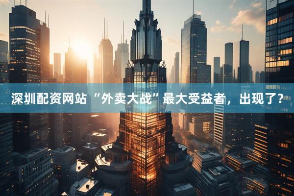 深圳配资网站 “外卖大战”最大受益者，出现了？
