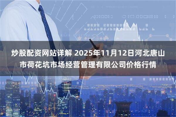 炒股配资网站详解 2025年11月12日河北唐山市荷花坑市场经营管理有限公司价格行情
